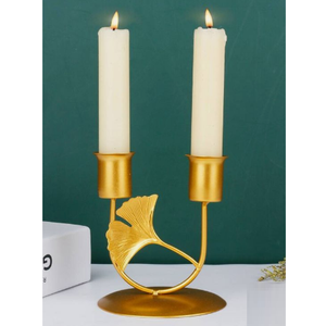 Bougeoir décoratif de forme unique fini noir doré Décoration de table Festival de Noël Bougeoir en métal sur mesure - Product Image 6