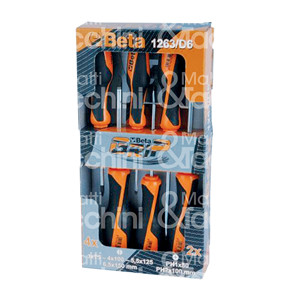 Série 6 PZ. GIRAVITI BETA ART. 1263/D6 A taglio 4 pz. 0,5x3x75 - 0,8x4x100 - 1x5,5x125 - 1,2X6,5X150 A croce 2 pz. PH 1x4,5x80 - Product Image 1