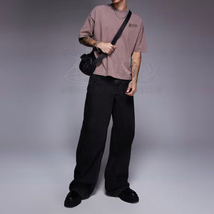 เสื้อยืดคุณภาพสูงสำหรับผู้ชาย เสื้อยืดน้ำหนักเบา เสื้อยืดสีตามสั่ง เสื้อยืดลำลอง เสื้อยืดโอเวอร์ไซส์ - Product Image 3