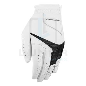 Leather Palm Golf Gloves for Men With Thumb Improved Feel & Durability in <b>Key</b> Wear Areas and Available Custom Brand <b>Labelling</b> - Product Image 1