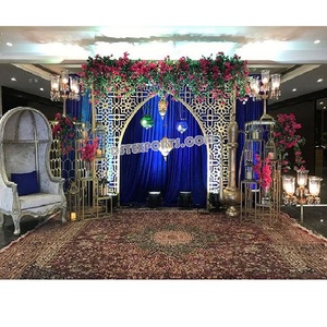 Décoration de scène pour baby shower de style sud-indien, décoration de scène de mariage pakistanais, toile de fond laser, décoration de mariage arabe, toile de fond découpée au laser, Royaume-Uni - Product Image 1