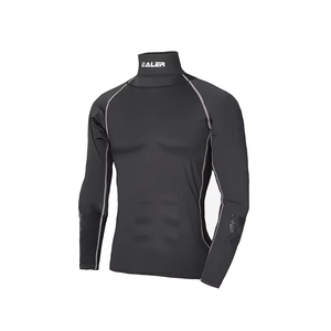 Camiseta Deportiva Unisex con Logotipo Personalizado, Transpirable, de Secado Rápido, para Entrenamiento, Gimnasio, Manga Larga, Cuello Alto, Compresión, 100% - Product Image 1