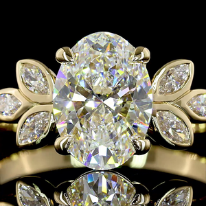 Anillo especial de diamante cultivado en laboratorio de 1.74 quilates, oro de 14k, forma ovalada, diseñado para mercados mayoristas globales que buscan un acabado de calidad. - Product Image 3
