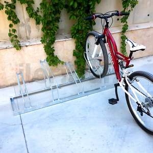 Soporte de Estacionamiento para Bicicletas Galvanizado de Cinco Piezas 40x175 cm para Barrera de Estacionamiento de Coches y Equipos de Estacionamiento - Product Image 2