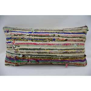 หมอนขนสัตว์งานเย็บปะหลากสี12X24นิ้วลายสานวินเทจ - Product Image 1