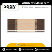 Carreaux de porcelaine classiques de luxe pour escaliers, 300x1200mm, antidérapants, brillants, 9mm d'épaisseur, pour marches et contremarches, style indien