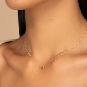 Collier en Or 14K et Argent 925 avec Perle d'Eau Douce, Turquoise, Malachite, Sertissage Géométrique, Plaqué Rhodium, Type Religieux Orthodoxe - Product Image 3