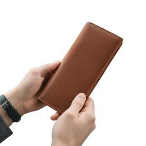 Portefeuille long en cuir véritable pour homme, nouveau design simple, avec plusieurs emplacements pour cartes - Product Image 5