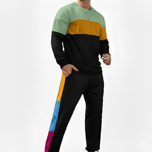 Ensemble survêtement délavé unisexe deux pièces décontracté sweat-shirt et pantalon fabricant OEM - Product Image 5
