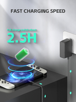 Chargeur rapide avec prise US/EU/UK pour Nintendo Switch Lite OLED, adaptateur secteur, alimentation, accessoires de jeu