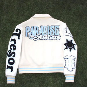 Veste de baseball pour homme, streetwear personnalisé, prix d'usine, 100% polyester, manches longues, col montant, vêtements de sport d'hiver - Product Image 2