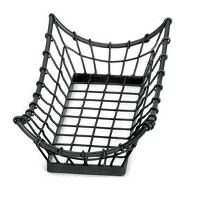 Panier de rangement pour fruits ou légumes tendance pour la cuisine à domicile Panier en métal à revêtement en poudre noir - Product Image 6