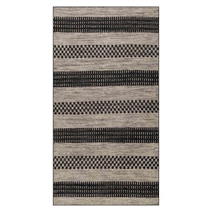 Alfombra de Chenilla Lavable a Máquina con Estampado Digital Oriental Tradicional en Terracota Dorado, Antideslizante, Modelo LXDP-0949 de RUGS DEPOT, Venta al Por Mayor - Product Image 1