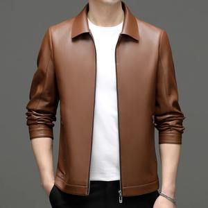 Chaqueta de cuero cálida y Polar de invierno para hombre chaqueta de cuero fabricada en color sólido en Pakistán - Product Image 3