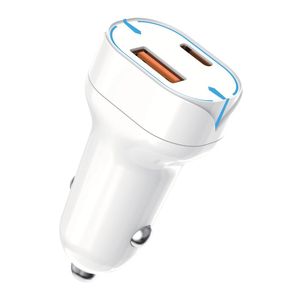 Cargador de Coche C25 PD38W con Puertos USB C y USB A, Carga Rápida Universal para Teléfonos Móviles y Dispositivos, Entrada de 12V 24V - Product Image 1
