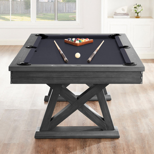 Mesa de Billar de Lujo de Alta Gama Personalizada de 7 Pies con Base de Pizarra, Mesa de Billar de Madera Maciza, Colores de Tela Opcionales, MOQ Bajo Disponible para el Hogar - Product Image 1
