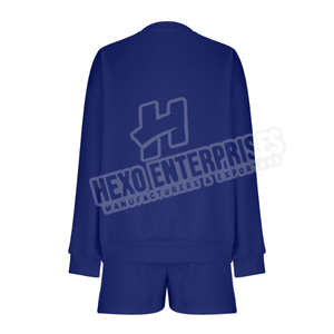 Jersey de algodón y poliéster de lana en blanco con logotipo personalizado, suéter de gran tamaño, Sudadera con cuello redondo, jersey para mujer - Product Image 5