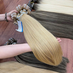Super doble dibujado vietnamita Remy pelo completo cinta más gruesa en no colores mezclados teñidos con envío global precio más bajo - Product Image 3