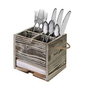 Traditional wooden caddy with handcrafted details ideal for carrying picnic essentials snacks and beverage <b>bottles</b> - Product Image 1