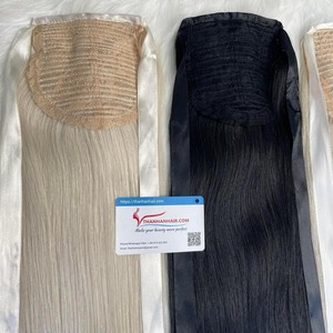 Extensions de cheveux humains en queue de cheval de qualité supérieure, extensions de cheveux en queue de cheval à enrouler, 100% cheveux humains - Product Image 5