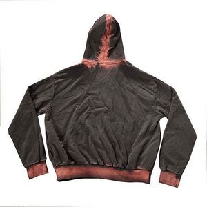 Unisex Winter Custom <b>Oversized</b> Tracksuit Sweat Suit Acid Wash Distressed Zip Hoodie <b>Jogger</b> Set 100% Cotton Fleece - Product Image 3