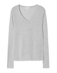 优质纯棉女式t恤，带定制标志印花长袖t恤，适用于有机棉v领女式t恤