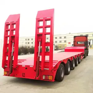 Semi-reboque de carga para caminhão utilitário, reboque de carga baixo para serviço pesado de 100 toneladas e 120 toneladas na China