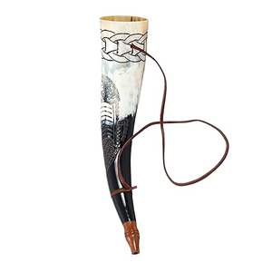 Meilleure qualité 100% corne soufflante naturelle buffle soufflant corne forme naturelle soufflant corne pour la décoration murale de bureau à domicile prix bas - Product Image 1