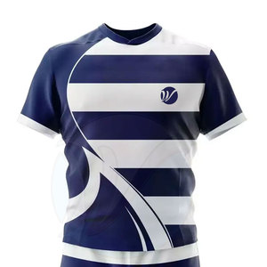 Uniforme de Rugby Personalizado con su Propio Logotipo, Tallas Grandes, Secado Rápido, Mangas Cortas, 100% Poliéster, Personalizado para Equipos - Product Image 3