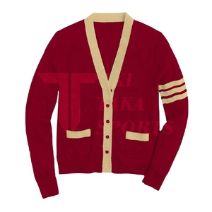 Cárdigan de punto de manga larga Unisex, suéter personalizado con botones, patrón de retazos, decoración para cárdigan de invierno para hombre - Product Image 1