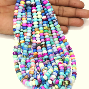 Cuentas Redondas de Ópalo Multicolor: Piedras Preciosas AAA para Joyería y Artesanía (6-9 mm, 16 pulgadas) - Product Image 1