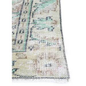 Alfombras de Lana Anudadas a Mano, Rectangulares, Abstractas, con Medallón Verde Vintage, para el Hogar, Alfombra Grande para Sala de Estar, Pasillo Rectangular - Product Image 4