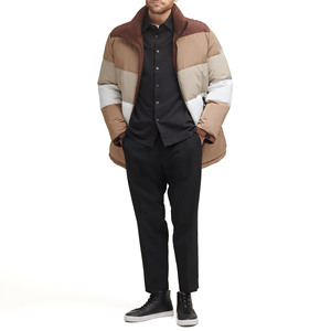 Veste matelassée chaude à capuche pour homme avec poche avant Couture de qualité supérieure et tissu respirant Vestes matelassées pour homme - Product Image 2