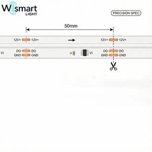 Tira de LED COB Direccionable WS2811 de 12V, WiFi RGBIC, 720 LED/m, IP20, 90 CRI, Color de Ensueño Continuo, Luz Inteligente de Píxeles para Habitación, <span class=keywords><strong>TV</strong></span>, DIY - Product Image 4