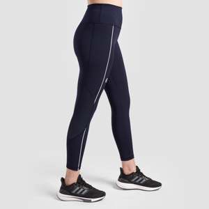 Leggings taille haute Hyper Track (Navy) - Coupe ajustée, taille XXL, longueur cheville, en Spandex/Nylon, avec bande latérale personnalisée, ODM - Product Image 3