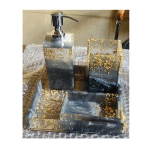 ชุดห้องน้ำเรซินอีพ็อกซี่เรซิ่นสินค้าหรูหราชุดห้องน้ำทำจากเรซินผลิตภัณฑ์โรงแรมและบ้านบรรจุสินค้าดีที่สุด - Product Image 5