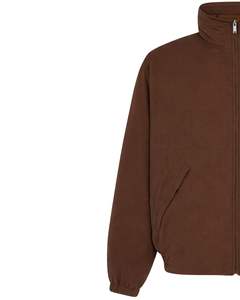 Mens Brown Lightweight <b>Zip</b> <b>Up</b> <b>Jacket</b> High Neck Windproof Casual Canvas Outerwear With Pockets For Autumn Winter Daily Wear Mens - Product Image 4