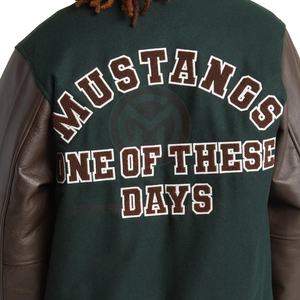 OEM Custom Logo High Street <b>Vintage</b> Letterman <b>Varsity</b> <b>Jackets</b> for Men Winter Spring Woolen Baseball Sleeve Chenille Embroidery - Product Image 5