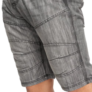 Custom <b>Men's</b> Denim <b>Shorts</b> Blue-<b>White</b> Casual Mid Waist Zipper Fly Closure Light Dark Wash ODM - Product Image 4