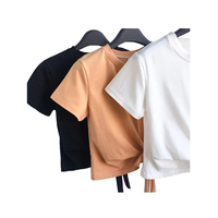 2025 personnalisé blanc femmes respirant haut court t-shirt respirant culture chemise femmes porter culture t-shirt prix de gros