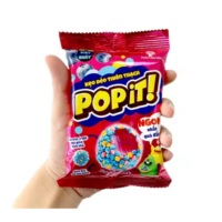 Fantastique bonbon gélifié brun, saveur fruitée, Popit Cube, confiserie, myrtille, astéroïde, poudre de lait, sucre, cacao, sachet de 25g