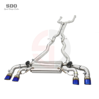 Système d'échappement Catback Valvetronic en acier inoxydable SDO pour BMW M5 F90 V8 4.4T 2018-2023, embouts bleus plaqués avec silencieux
