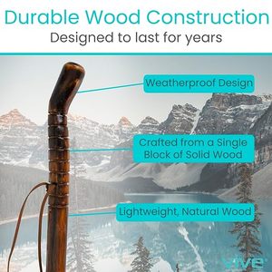 Handmade Folding Trekking Pole with Brass Elephant Handle Polished <b>Wooden</b> Walking <b>Stick</b> Adjustable Length Non-Slip Rubber Tip - Product Image 2