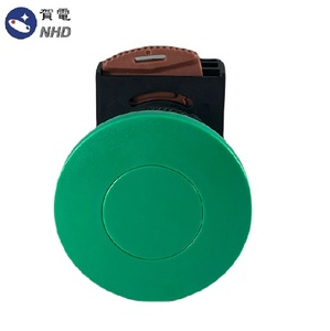 22mm Push Witch ushushroom Head reeen 1No - Product Image 2