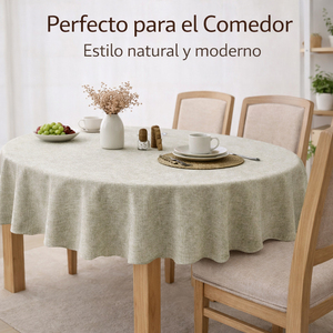 Nappe rectangulaire minimaliste en polyester 100% hydrofuge, aspect lin, lavable, réutilisable, pour usage domestique - Product Image 3