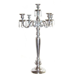 Candélabres métalliques décoratifs intérieurs et extérieurs avec bol à fleurs pour l'éclairage Nouveau design Candélabres fabriqués à la main en métal - Product Image 4