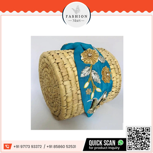 สวมใส่ได้ง่ายที่คาดผมปักสีฟ้าที่คาดผมลูกปัดนุ่มแบบนุ่มอุปกรณ์เสริมสไตล์เรียบ - Product Image 6