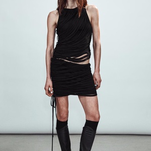 Mini-<span class=keywords><strong>jupe</strong></span> <span class=keywords><strong>taille</strong></span> basse personnalisée de haute qualité pour femme, en <span class=keywords><strong>jersey</strong></span>, avec bretelles enveloppantes, coupe ajustée, <span class=keywords><strong>taille</strong></span> <span class=keywords><strong>élastique</strong></span>, jupes de festival, fabricant OEM - Product Image 2