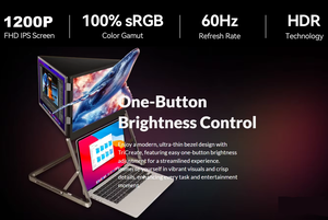 Nouveau 2025 <span class=keywords><strong>Écran</strong></span> portable quad 14 pouces 1200P à 3 <span class=keywords><strong>écran</strong></span>s <span class=keywords><strong>compatible</strong></span> avec les ordinateurs 12-16,5 pouces Win/<span class=keywords><strong>Mac</strong></span> M1/M2/M3/M4 - Product Image 4