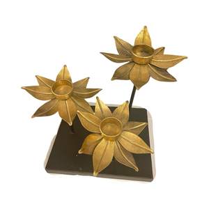 Soporte de luz en T de metal simple y elegante, diseño vintage para decoración del hogar y Navidad a precio mayorista, soporte de luz de té de metal 2025 - Product Image 2